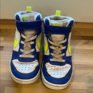Nike Kids Sneakers - Blue and Neon Yellow